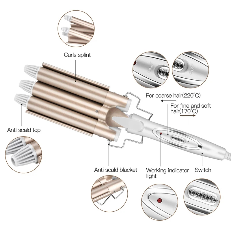 Miniatura 7 de Pinza Ondulador Rizador Plancha sirena